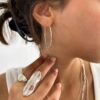 ⁦עגילי חישוק ג'יני 40 מ"מ⁩ – תמונה ⁦3⁩