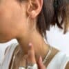 ⁦עגילי חישוק ג'יני 40 מ"מ⁩ – תמונה ⁦4⁩
