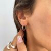 ⁦עגילי חישוק ג'יני 18 מ"מ⁩ – תמונה ⁦2⁩